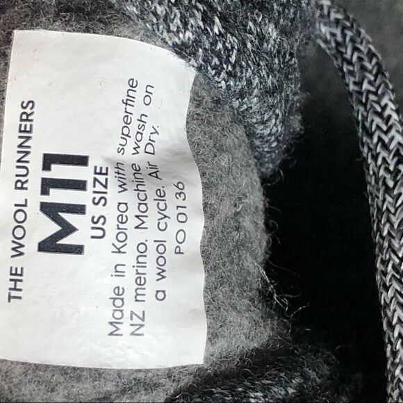 Allbirds Sz 11 Grey Wool Sneakers Merino Wool - Picture 5 of 6